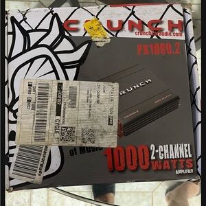 Crunch PX1000.2 2-Channel 1000W Car Amplifier - Black
